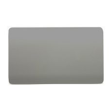 Trendi, Artistic Modern Double Blanking Plate, Light Grey Finish, BRITISH MADE, (25mm Back Box Required), 5yrs Warranty