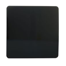 Trendi, Artistic Modern 1 Gang Blanking Plate Gloss Black Finish, BRITISH MADE, (25mm Back Box Required), 5yrs Warranty
