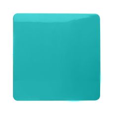 Trendi, Artistic Modern 1 Gang Blanking Plate Bright Teal Finish, BRITISH MADE, (25mm Back Box Required), 5yrs Warranty