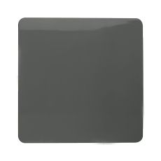 Trendi, Artistic Modern 1 Gang Blanking Plate Charcoal Finish, BRITISH MADE, (25mm Back Box Required), 5yrs Warranty