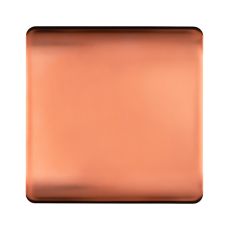Trendi, Artistic Modern 1 Gang Blanking Plate Copper Finish, BRITISH MADE, (25mm Back Box Required), 5yrs Warranty