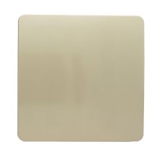 Trendi, Artistic Modern 1 Gang Blanking Plate Champagne Gold Finish, BRITISH MADE, (25mm Back Box Required), 5yrs Warranty