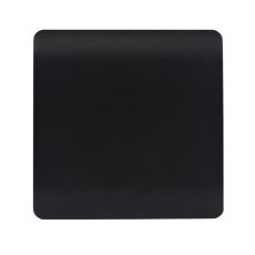 Trendi, Artistic Modern 1 Gang Blanking Plate Matt Black Finish, BRITISH MADE, (25mm Back Box Required), 5yrs Warranty