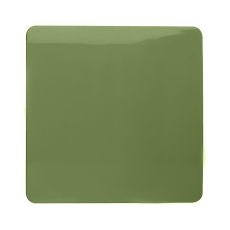 Trendi, Artistic Modern 1 Gang Blanking Plate Moss Green Finish, BRITISH MADE, (25mm Back Box Required), 5yrs Warranty