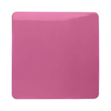Trendi, Artistic Modern 1 Gang Blanking Plate Pink Finish, BRITISH MADE, (25mm Back Box Required), 5yrs Warranty