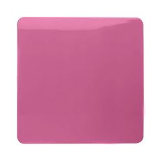 Trendi, Artistic Modern 1 Gang Blanking Plate Pink Finish, BRITISH MADE, (25mm Back Box Required), 5yrs Warranty