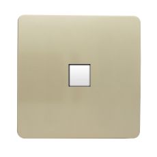 Trendi, Artistic Modern Single PC Ethernet Cat 5 & 6 Data Outlet Champagne Gold Finish, BRITISH MADE, (35mm Back Box Required), 5yrs Warranty