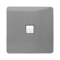 Trendi, Artistic Modern 1 Gang RJ11 Telephone Light Grey Finish, BRITISH MADE, (35mm Back Box Required), 5yrs Warranty