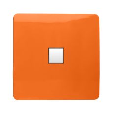 Trendi, Artistic Modern Single PC Ethernet Cat 5 & 6 Data Outlet Orange Finish, BRITISH MADE, (35mm Back Box Required), 5yrs Warranty