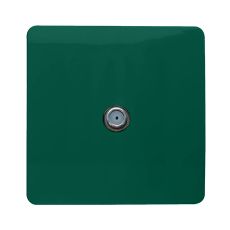 Trendi, Artistic Modern F-Type Satellite 1 Gang Dark Green Finish, BRITISH MADE, (25mm Back Box Required), 5yrs Warranty