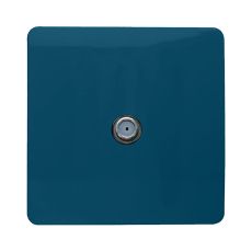 Trendi, Artistic Modern F-Type Satellite 1 Gang Midnight Blue Finish, BRITISH MADE, (25mm Back Box Required), 5yrs Warranty