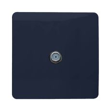 Trendi, Artistic Modern F-Type Satellite 1 Gang Navy Blue Finish, BRITISH MADE, (25mm Back Box Required), 5yrs Warranty