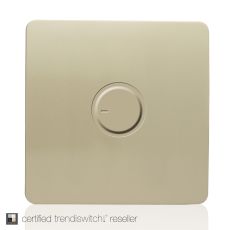 Trendi, Artistic Modern 1 Gang Fan Speed Controller Champagne Gold Finish, (35mm Back Box Required), 5yrs Warranty