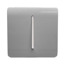 Trendi, Artistic Modern 1 Gang 2 Way 10 Amp Rocker Light Grey Finish, BRITISH MADE, (25mm Back Box Required), 5yrs Warranty