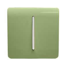 Trendi, Artistic Modern 1 Gang 2 Way 10 Amp Rocker Moss Green Finish, BRITISH MADE, (25mm Back Box Required), 5yrs Warranty