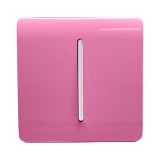 Trendi, Artistic Modern 1 Gang 3 Way Intermediate Pink Finish, BRITISH MADE, (25mm Back Box Required), 5yrs Warranty