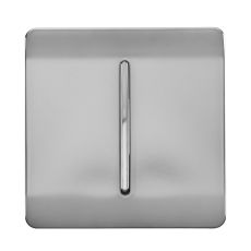 Trendi, Artistic Modern 1 Gang Doorbell Brushed Steel Finish, BRITISH MADE, (25mm Back Box Required), 5yrs Warranty