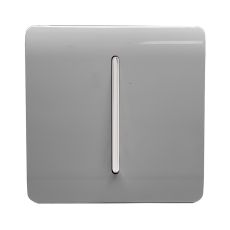 Trendi, Artistic Modern 1 Gang Doorbell Light Grey Finish, BRITISH MADE, (25mm Back Box Required), 5yrs Warranty