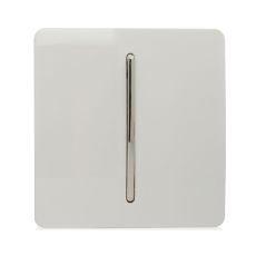 Trendi, Artistic Modern 1 Gang Doorbell Ice White Finish, BRITISH MADE, (25mm Back Box Required), 5yrs Warranty