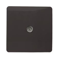 Trendi, Artistic Modern TV Co-Axial 1 Gang Dark Brown Finish, BRITISH MADE, (25mm Back Box Required), 5yrs Warranty