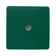 Trendi, Artistic Modern TV Co-Axial 1 Gang Dark Green Finish, BRITISH MADE, (25mm Back Box Required), 5yrs Warranty