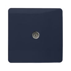 Trendi, Artistic Modern TV Co-Axial 1 Gang Navy Blue Finish, BRITISH MADE, (25mm Back Box Required), 5yrs Warranty