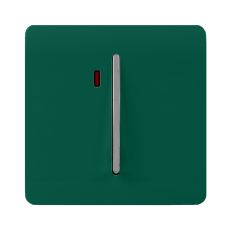 Trendi, Artistic Modern 45 Amp Neon Insert Double Pole Switch Dark Green Finish, BRITISH MADE, (35mm Back Box Required), 5yrs Warranty