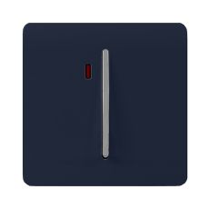 Trendi, Artistic Modern 20 Amp Neon Insert Double Pole Switch Navy Blue Finish, BRITISH MADE, (25mm Back Box Required), 5yrs Warranty