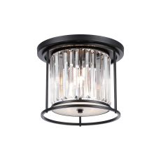 Munito IP 36cm Ceiling, 3 x G9, IP44, Satin Black / Clear