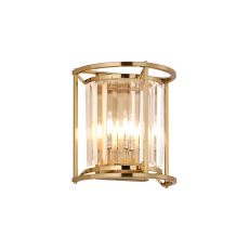 Munito IP Wall Lamp, 2 x G9, IP44, Gold / Clear
