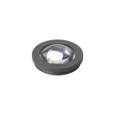 Gullo Dome Acrylic Shade (I), Clear/Frosted/Grey Trim