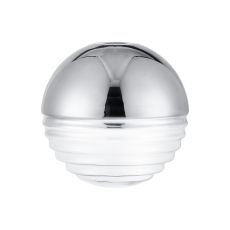 Fiorella 15cm Two-Tone Round Spiral Glass Shade (A), Chrome/Clear