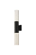 Gullo Diamond Pattern Wall Lamp With Bubble Acrylic Shade, 2 x GU10, IP54, Black/Clear, 2yrs Warranty