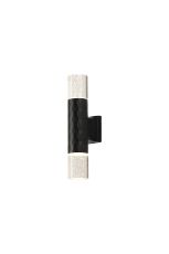 Gullo Diamond Pattern Wall Lamp With Bubble Acrylic Shade, 2 x GU10, IP54, Black/Clear, 2yrs Warranty
