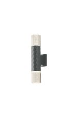 Gullo Diamond Pattern Wall Lamp With Bubble Acrylic Shade, 2 x GU10, IP54, Grey/Clear, 2yrs Warranty