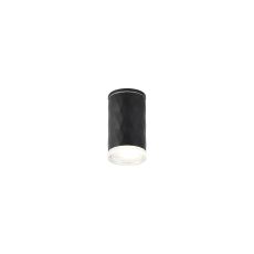 Gullo 6.4cm Diamond Pattern Ceiling With Shallow Acrylic Shade, 1 x GU10, IP54, Black/Clear/Frosted, 2yrs Warranty