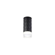 Gullo 6.4cm Diamond Pattern Ceiling With Short Diagonal Pattern Acrylic Shade, 1 x GU10, IP54, Black/Clear/Frosted, 2yrs Warranty