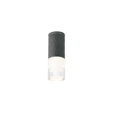Gullo 6.4cm Diamond Pattern Ceiling With Tier Pattern Acrylic Shade, 1 x GU10, IP54, Grey/Clear, 2yrs Warranty