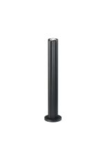 Gullo Ribbed Line 55cm Post Lamp With Dome Acrylic Shade, 1 x GU10, IP54, Grey/Clear/Frosted, 2yrs Warranty