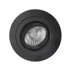 Basico GU10 Swivel Downlight 9.2cm Round, 1 x GU10 Max 50W, Sand Black, Cut Out: 80mm, Lampholder Included