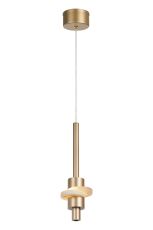 Betty Single Pendant, 7W LED, 3000K, 840lm, Gold/Faux Alabaster, 3yrs Warranty