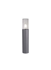 Pizzasy 45cm Post Lamp 1 x E27, IP54, Anthracite/Crackled Clear, 2yrs Warranty