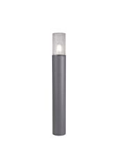 Pizzasy 65cm Post Lamp 1 x E27, IP54, Anthracite/Crackled Clear, 2yrs Warranty