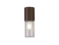 Pizzasy 9cm 22cm Ceiling/Post Lamp 1 x E27, IP54, Matt Brown/Crackled Clear, 2yrs Warranty