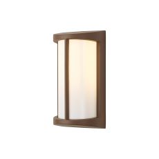 Mistral Wall Lamp, 1 x E27, IP54, Dark Brown/Opal, 2yrs Warranty