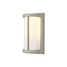 Mistral Wall Lamp, 1 x E27, IP54, Matt Silver/Opal, 2yrs Warranty