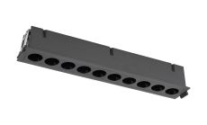 Blau Linear Recessed Spotlight 10 Light, 24W LED, 3000K, 1680lm, Cut Out: L:280mm x W:40mm, Black, Driver Included, 3yrs Warranty