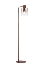 Brandroot Large Floor Lamp, 1 Light E27, Mocha / Iridescent Fade Glass