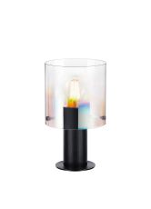 Brandroot Table Lamp, 1 Light E27, Black/Iridescent Fade Glass