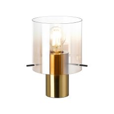 Brandroot Table Lamp, 1 Light E27, Brass/Amber Fade Glass